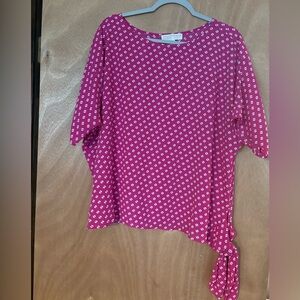 Michael Kors Fuchsia Polka Dot Blouse